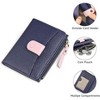 BEAFUP Small Wallet Women,PU Vegan Leather RFID Blocking Bifold Zipper Pocket Card Holder with ID Window - 3 of 4