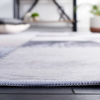 Beige/Grey Faux Fur Rectangular 4' x 6' Rug