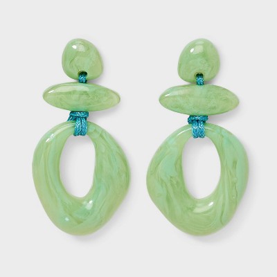 Stackable Geometric Beaded Drop Earrings - Universal Thread™