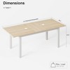 63-inch Expandable Dining Table Set for 4¨C8 with 2 Benches & 2 Stools, Space-Saving Wooden Kitchen & Dining Room Table Set for Small Spaces - 2 of 4