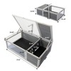 Sevobal Pet Crates and Houses Tortoise Wooden Turtle Habitat with Removable Top and Tray for Indoors and Outdoors, Gray, 37.8"*25.39"*12.01" - 4 of 4