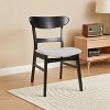 KWPZQEB Dining Chairs Set of 2, Wooden Dining Room Side Chairs with Upholstered and Open Back, Kitchen Chairs for Living Room, Restaurant - 4 of 4