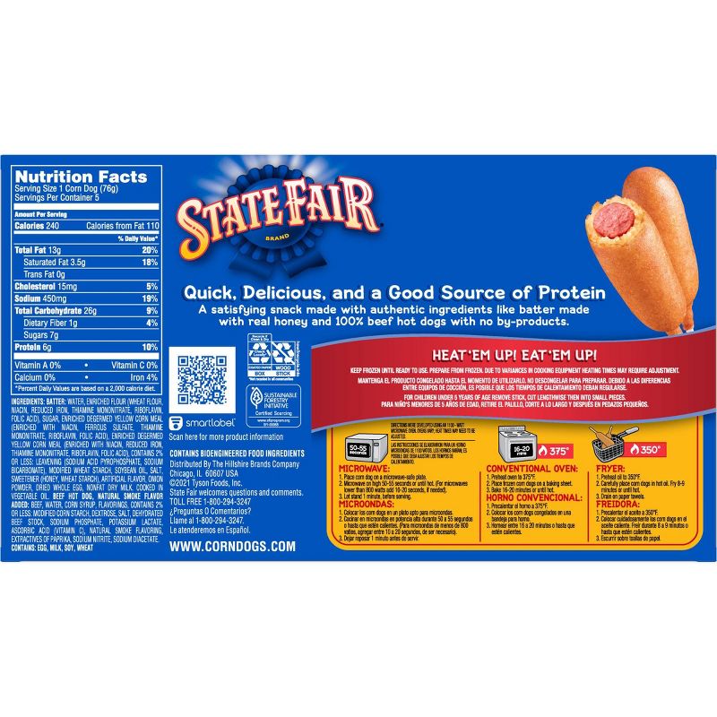 State Fair Frozen Beef Corn Dogs - 13.35oz/5ct, 5 of 10