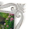 Mango Wood Scroll Handmade Intricate Carved 1 Slot Photo Frame White - Olivia & May - 4 of 4
