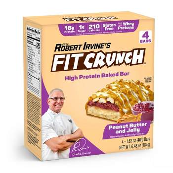 FITCRUNCH Peanut Butter and Jelly Baked Snack Bar - 6.48oz/4ct