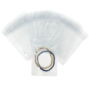 Stockroom Plus 100 Pack Clear Plastic Bags for Jewelry, Mini Resealable Bags for Small Business Earrings, Necklaces, 3.15 x 4.75 In - 1 of 4