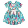 RuffleButts Toddler Girls Knit Short Sleeve Twirl Dress - 2 of 4