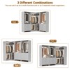 Aheaplus Set of 3 Freestanding Corner Closet System, 81'' Space-saving Closet Organizer with Drawers and Hanging Rods - 4 of 4