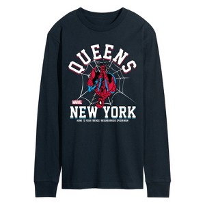 Men's - Marvel - Spider-man Collegiate Long Sleeve Graphic T-Shirt - 1 of 4