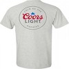 Mens Coors Light Mountain Pocket Logo with Rear Logo Print Grey T-Shirt - 2 of 4