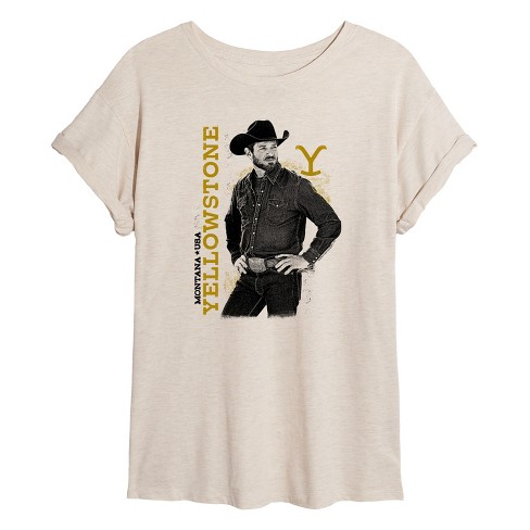 Women's - Yellowstone - Ryan Montana USA Oversized Graphic T-Shirt - image 1 of 4