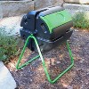 FCMP Outdoor HF-RM4000 HOTFROG 37 Gallon Plastic Single Chamber Roto Tumbling Composter Outdoor Elevated Rotating Garden Compost Bin, Black/Green - image 4 of 4