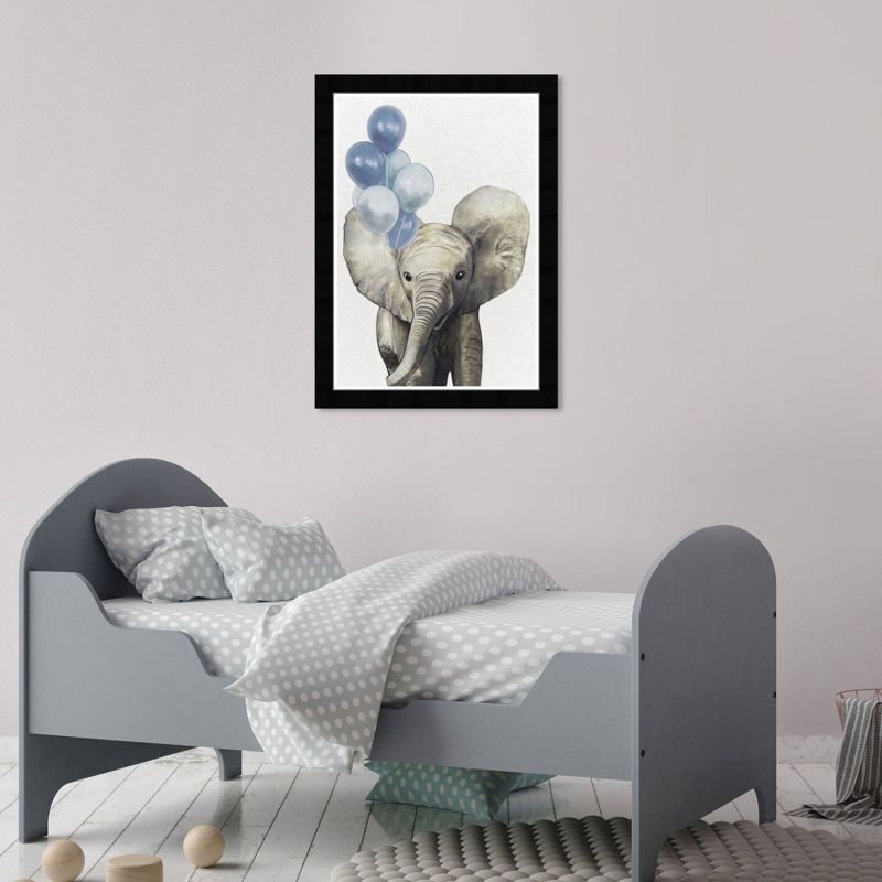 15&#34; x 21&#34; Baby Elephant with Balloons Animals Framed Art Print - Wynwood Studio, 5 of 7