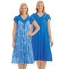 Collections Etc 2-pc Pack Tricot Gowns - 4 of 4