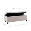 NicBex Rectangular Polyester Storage Ottoman Bench,Upholstered Storage Ottoman with Tufted Top,Modern Storage Bench for Living Room,Bedroom - 3 of 4
