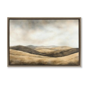 Stupell Industries Brown Landscape Hills Floating Frame Canvas Art - 1 of 4