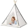 Play Tent with Mat for Kids - Natural Cotton Canvas Tent with Wood Poles & Carry Case - Play22Usa - 2 of 4