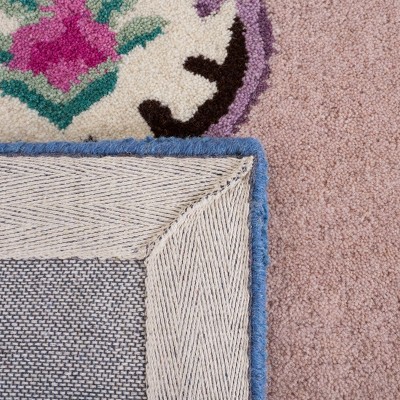 Ivory Elegance Hand-Tufted Wool and Viscose 5' Square Rug
