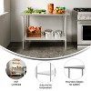 Flash Furniture Stainless Steel 18 Gauge Prep and Work Table with Undershelf - NSF Certified - 3 of 4