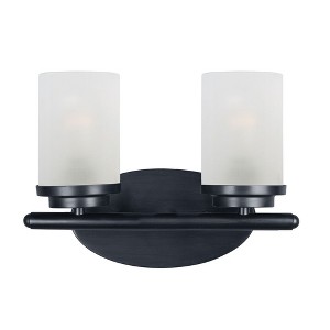 Maxim Lighting Corona 2 - Light Vanity in  Black - 1 of 2