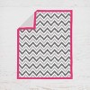 Bacati - Ikat Dots Leopard  Pink Grey Girls 3 pc Crib Set - 4 of 4