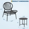 3 Piece Garden Bistro Acapulco Set, Outdoor Chairs with Side Table, All Weather Patio 2, Small Conversation Backyard Balcony Porch, Black - 3 of 4