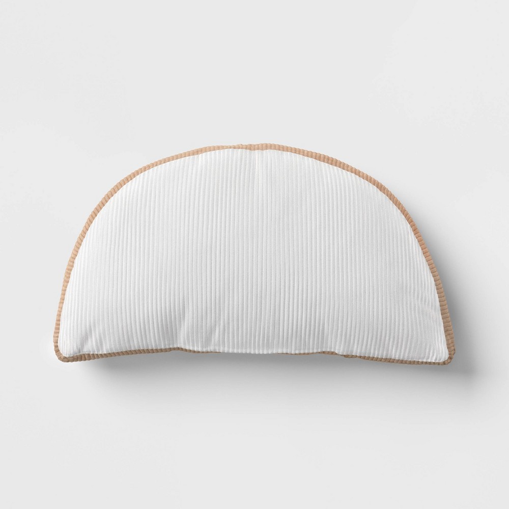 9" x 17" Half Moon Shaped Throw Pillow White - Room Essentials™