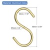 Unique Bargains Clothes Towels Shoe Scarf Bag Aluminum Alloy S-Shaped Hanger S Hooks - 2 of 4