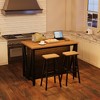 Large Kitchen Island with Storage, 47.2" Coffee Bar Table with Power Outlet & LED Lights, 3-Tier Microwave Stand Oven Shelf - 4 of 4