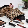 Glamlily 2-Pack Small Leopard Print Travel Cosmetic Makeup Bag, Jewelry Pouch Toiletry Organizer For Women - 2 of 4