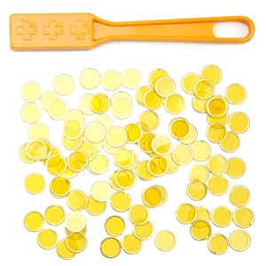 Slickblue Magnetic Bingo Wand Set, Includes 100 Metallic Chips, Game Tool, Easy Pickup, 4 Color Options - 1 of 3