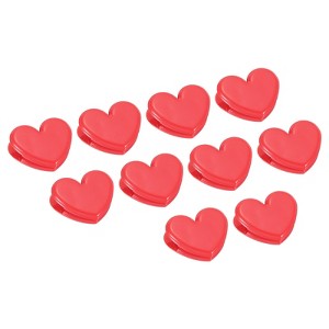 Unique Bargains Multifunctional Office Photo Paper Heart Bag Clip 10 Pcs - 1 of 4