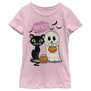 Girl's Lost Gods Halloween Treat Friends T-Shirt - 1 of 4