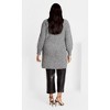 Women's Plus Size Longline Split Sweater - grey marle | CITY CHIC - 4 of 4