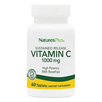 Nature's Plus Vitamin C 1000 mg Time Release with Rose Hips  -  60 Sustained Release Tablet