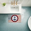 Stupell Industries Nautical Flag with Anchor Printed Plush Bathroom Floor Mat, design by Kim Allen - 3 of 4