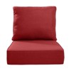 Buenhomino 6-inch Outdoor Cushion Set, 24"x24" Replacement Water Resistant Zippered Cushion for Chairs，8 Colors - 2 of 4