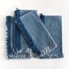 Plum & Post Aura Dinner Napkins - Dark Blue - Pre-Washed Cotton - 4pc - 3 of 4