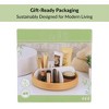 Evideco French Home Goods Rotating Bathroom Organizer with 4 Compartments - Bamboo Base Matte Finish - 2 of 4