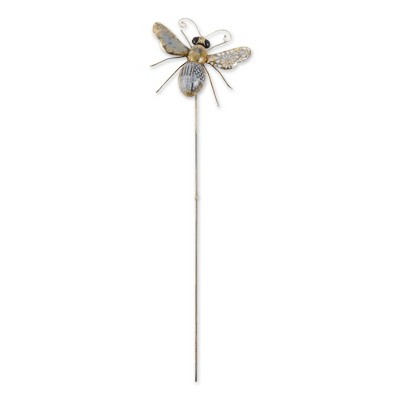 39" Iron Bee Garden Stake Metallic - Zingz & Thingz