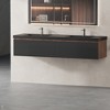 Whisen Floating Wall-Mounted Bathroom Vanity with Wave-Textured Soft-Close Drawers, Basin, Pre-Assembled Cabinet - 2 of 4