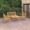 vidaXL Garden Lounge Set Teak - Brown 4-Piece - 2 of 4