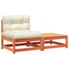 vidaXL Patio Sofa Armless with Cushions and Footstool - 2 of 4
