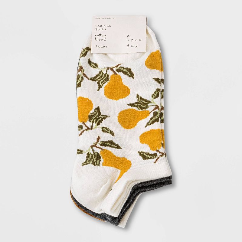Women&#39;s Pear 3pk Low Cut Socks - A New Day&#8482; 4-10, 2 of 3