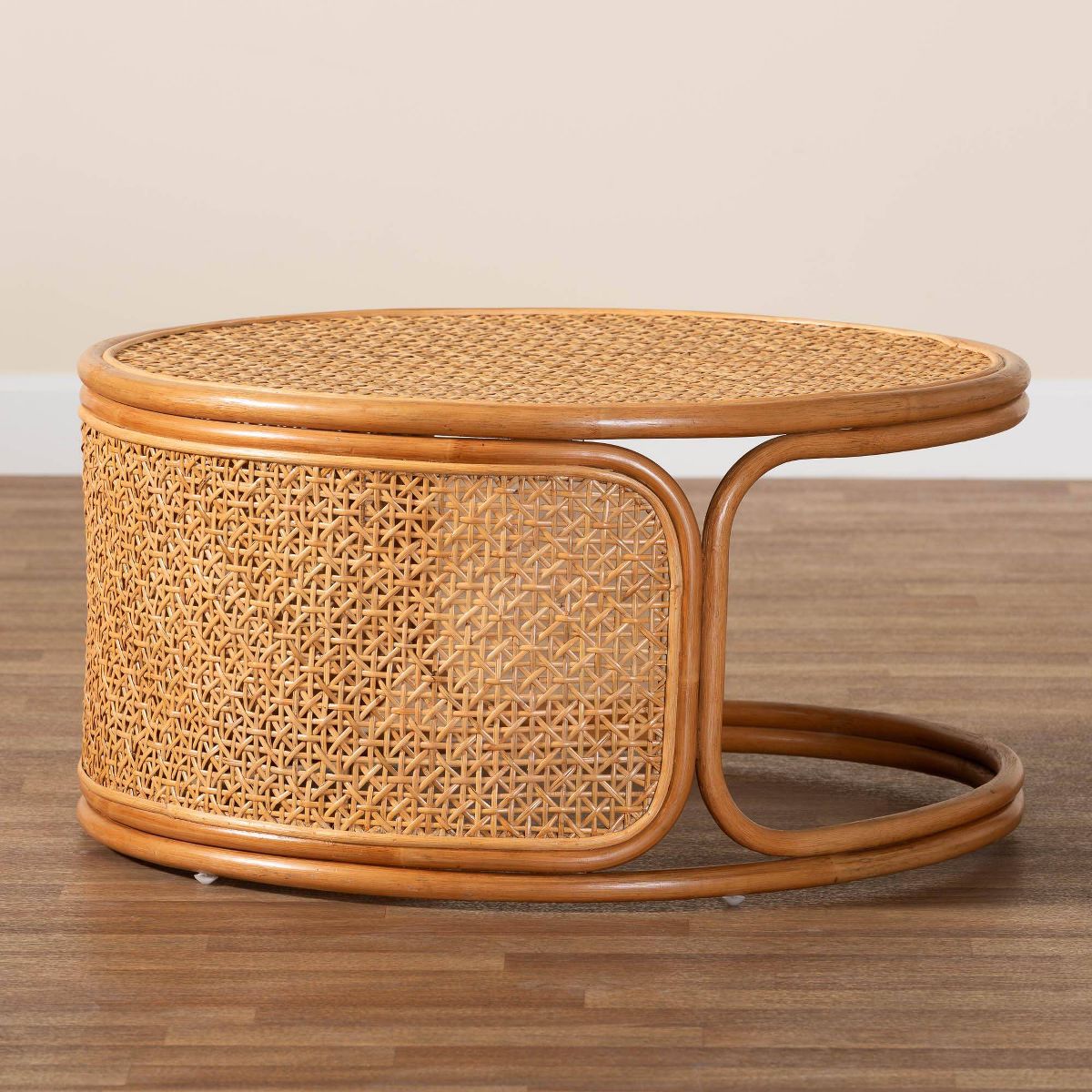 bali & pari Eldon Rattan Coffee Table Honey - thumbnail 7