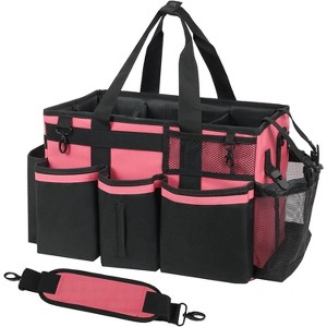 Wearable Cleaning Caddy Organizer with Handle & Shoulder Straps, Tool Bag with 4 Foldable Dividers for Under Sink & Car Cleaning - 1 of 4