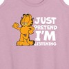 Women's - Garfield - Pretend Im Listening Graphic Racerback Tank - 2 of 4