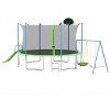HFYee 12/14FT Mega Playground Trampoline Slide, Swings & Hoop Safety Combo for Ages 8+ High Capacity - 4 of 4