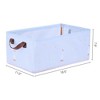 Unique Bargains Fabric Collapsible Design Spacious Capacity Storage Bins with Handles 19" x 11" x 8" - 4 of 4