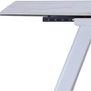 HomeRoots 71" Gray and White Ceramic and Metal Self-Storing Leaf Extendable Dining Table - 4 of 4